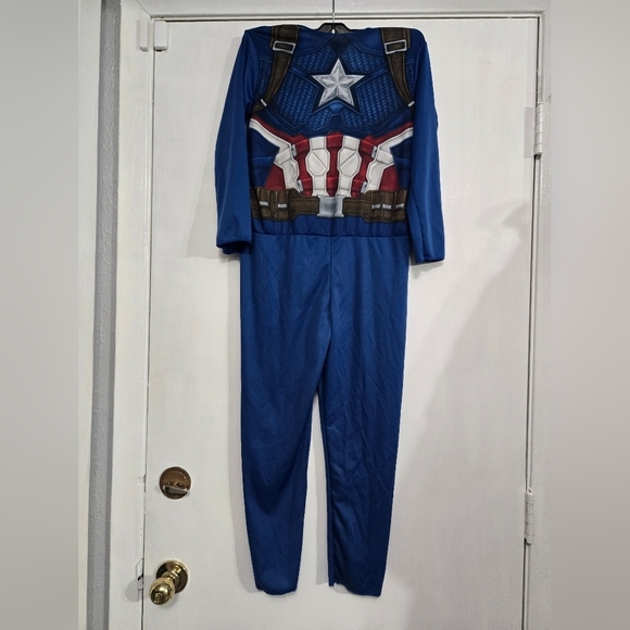 Marvel Kid's Captain America Bodysuit Costume Sz Medium - Picture 3 of 6